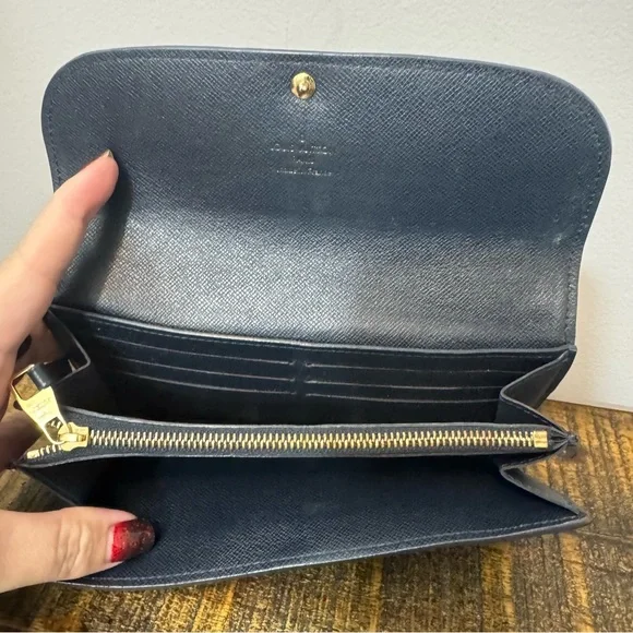 Louis Vuitton Monogram Idylle Portefeuille Sarah Long Wallet Black - Picture 6 of 13